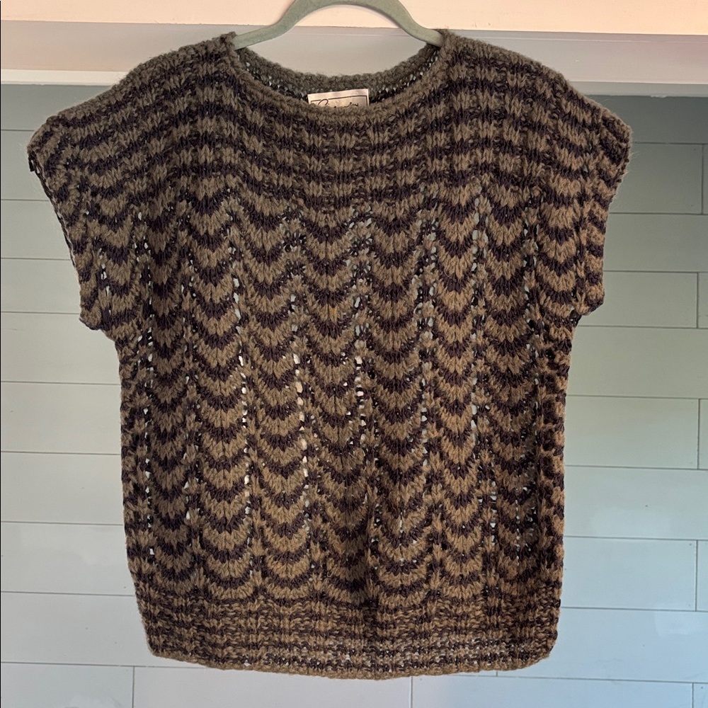 Vintage Givenchy navy and sea foam Knit Sweater